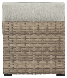 Calworth - Beige - Armless Chair w/Cushion (Set of 2)