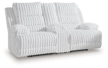Rhines Falls - Alloy - Double Reclining Power Loveseat With Console