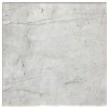 Ebby - Square Genuine Marble Top Metal End Table - White
