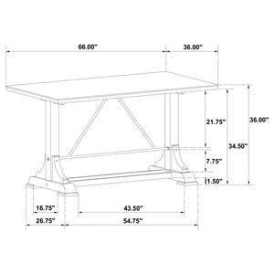 Aldrich - Marble Top Counter Height Dining Table - White