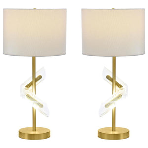 Kingsley - Drum Shade Table Lamp (Set of 2) - Gold