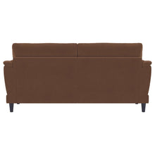 Selma - Velvet Upholstered Crescent Arm Sofa - Rust