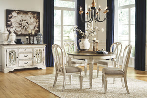 Realyn - Chipped White - Dining UPH Side Chair (Set of 2) - Ribbonback