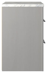 Cottonburg - Light Gray / White - Two Drawer Night Stand