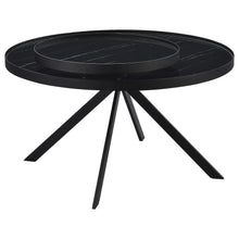 Briggs - Round Marble Printed Glass Top Coffee Table