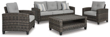 Cloverbrooke - Sofa, Chairs, Table Set (Set of 4) - Gray