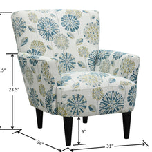 Flower Power - Accent Chair - Cascade Teal
