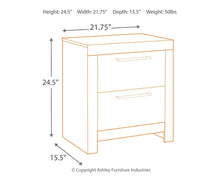 Derekson - Multi Gray - Two Drawer Night Stand