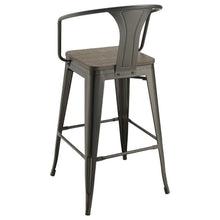 Cavalier - 3 Piece Square Bar Table Set - Dark Elm and Black