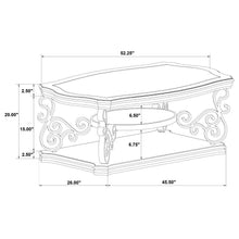 Laney - 1-Shelf Glass Top Rectangular Coffee Table - Deep Merlot
