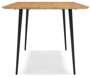 Gretlynn - Black / Natural - Rectangular Dining Room Table