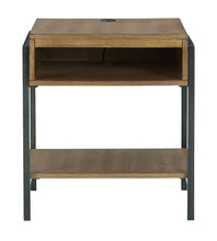 Fridley - Rectangular End Table - Brown / Black
