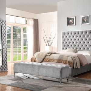 Lacey - King Bed Kit - Silver Gray