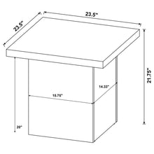 Devar - Square Engineered Wood End Table - Distressed Pine