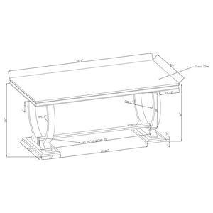 Antoine - Rectangular Glass Top Dining Set