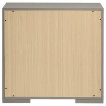 Ives - 2-Drawer Nightstand Bedside Table - Gray High Gloss