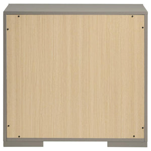 Ives - 2-Drawer Nightstand Bedside Table - Gray High Gloss