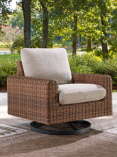 Dolan Creek - Swivel Lounge With Cushion - Gray / Brown
