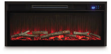 Entertainment Accessories - Fireplace Insert With Faux Birch Log Set - Black