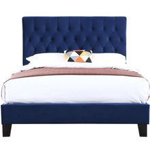 Amelia - Upholstered King Bed - Navy