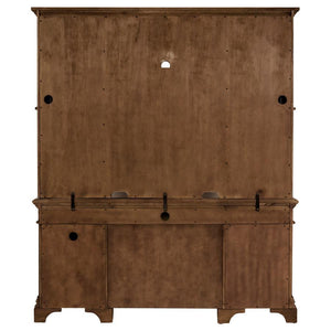 Hartshill - 5-Drawer Credenza With Hutch - Burnished Oak