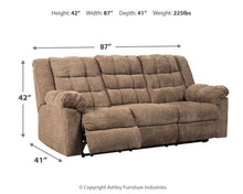Workhorse - Cocoa - Reclining Sofa