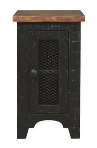 Valebeck - Black / Brown - Chair Side End Table