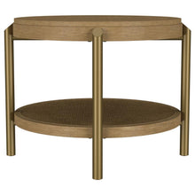 Arini - Round End Side Table With Storage Shelf