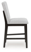 Neymorton - Dark Grayish Brown - Upholstered Barstool (Set of 2)
