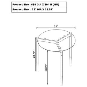Rosalie - Round Smoked Glass Top Table