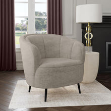 Ellorie - Upholstered Channel Back Curved Chair - Beige