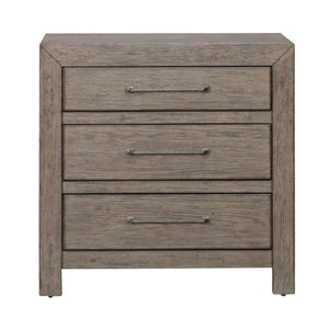 Skyview Lodge - Nightstand With Charging Station - Light Brown