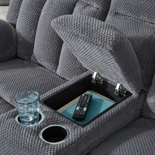 Observation - Steel - Double Reclining Power Loveseat With Console