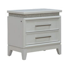 Reflections - Nightstand With Lights and Charging Station - White