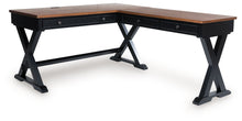 Wildenauer - Brown / Black - Home Office Desk And Return