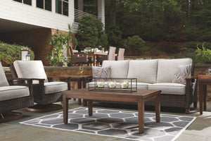Paradise - Medium Brown - Sofa with Cushion