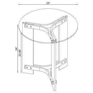 Janessa - Round Glass Top Acrylic Leg Table