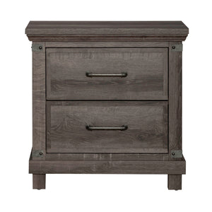 Lakeside Haven - Nightstand With Charging Station - Dark Brown