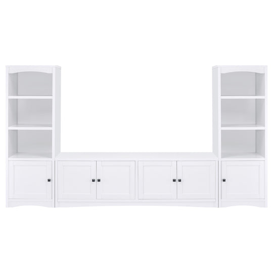Laughlin - 3-piece Entertainment Center TV Stand - White