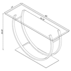 Danville - Rectangular U-Shaped Glass Top Table