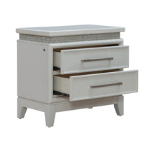 Reflections - Nightstand With Lights and Charging Station - White