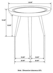 Zoe - Round Mango Wood Side End Table - Natural
