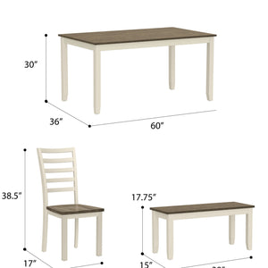 Wichita - 6 Piece Dining Set - Dark Brown