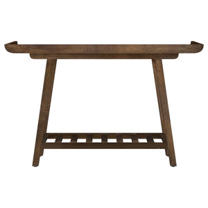 Ornelas - Console Table With Slatted Shelf - Mango Brown