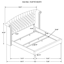 Melody - Upholstered Wingback Bed