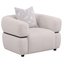 Jeanette - Fabric Upholstered Round Arm Sofa Set