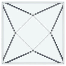 Brittania - Square Glass Top Geometric Coffee Table - Nickel