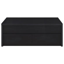 Knapp - Lift Top Cocktail Coffee Table With Dual Drawers - Black