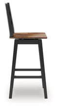 Wildenauer - Tall Swivel Barstool (Set of 2) - Brown / Black