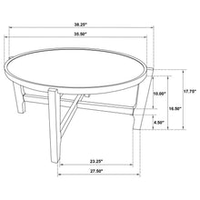 Cota - Round Solid Wood Coffee Table - Dark Brown